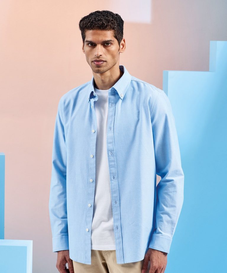 Asquith &#038; Fox &#8211; Mens Cotton Long Sleeve Oxford Shirt AQ039, Vivid Promotion Workwear