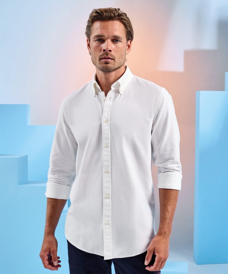 Asquith &#038; Fox &#8211; Mens Cotton Long Sleeve Oxford Shirt AQ039, Vivid Promotion Workwear
