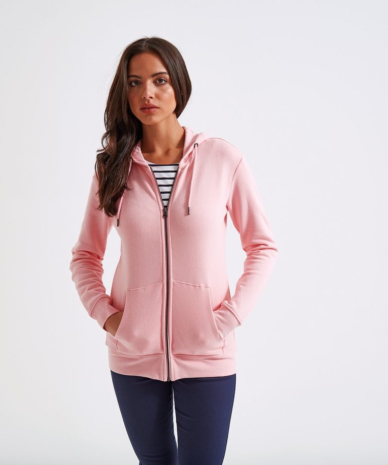 Asquith &#038; Fox &#8211; Womens Zip &#8211; Through Organic Hoodie AQ081, Vivid Promotion Workwear