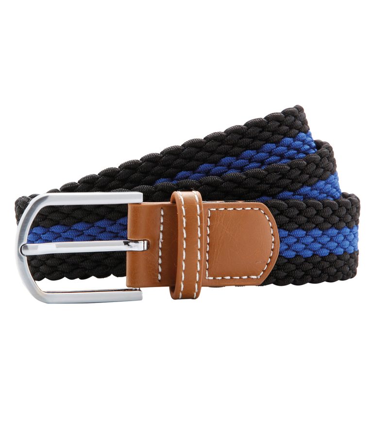 Asquith & Fox - Two - Colour Stripe Braid Stretch Belt AQ901