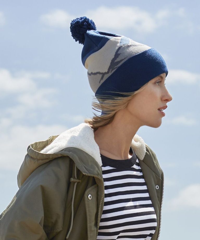 Beechfield &#8211; Mountain Peaks Pom Pom Beanie B395R, Vivid Promotion Workwear