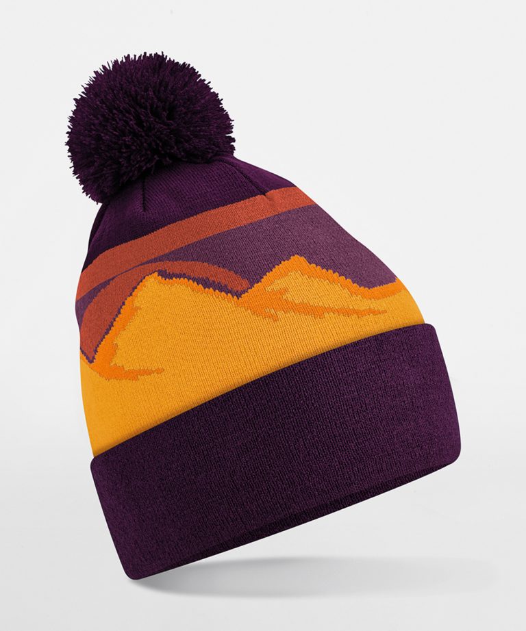 Beechfield &#8211; Mountain Peaks Pom Pom Beanie B395R, Vivid Promotion Workwear