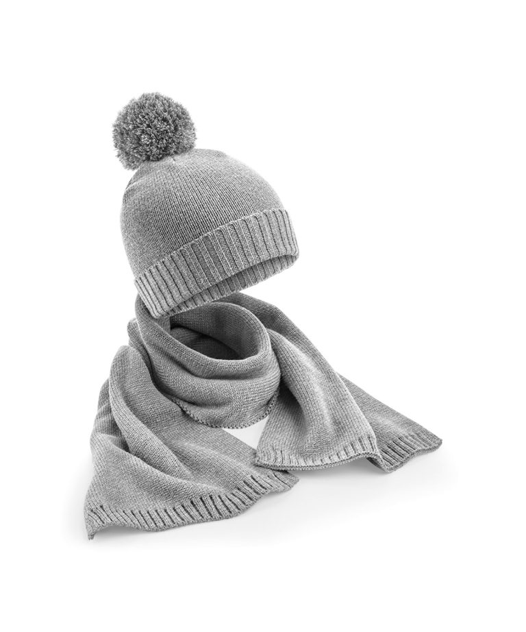 Alternative view of Beechfield - Knitted Scarf And Beanie Gift Set B401R