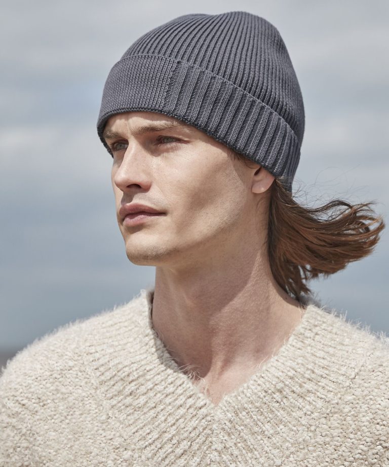 Beechfield &#8211; Organic Cotton Engineered Patch Beanie B438N, Vivid Promotion Workwear