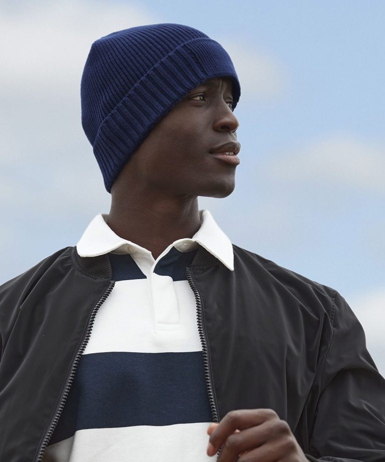 Beechfield &#8211; Organic Cotton Engineered Patch Beanie B438N, Vivid Promotion Workwear