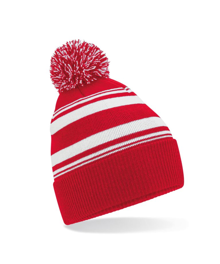 Beechfield &#8211; Striped Fan Beanie B473R, Vivid Promotion Workwear