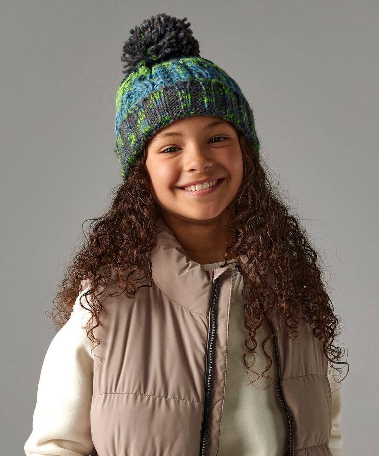Beechfield - Junior Corkscrew Pom Pom Beanie B486A