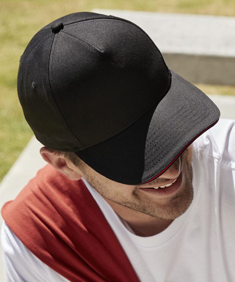 Beechfield &#8211; Earthaware Classic Organic Cotton 5 &#8211; Panel Cap  Sandwich Peak B825C, Vivid Promotion Workwear