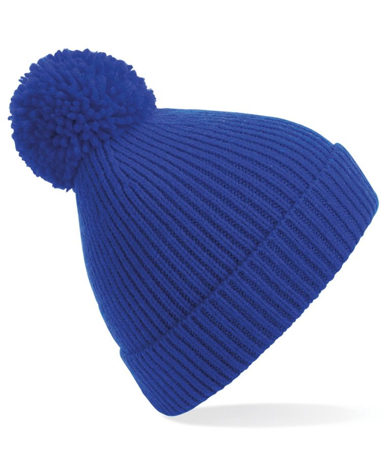 Beechfield &#8211; Engineered Knit Ribbed Pom Pom Beanie BC382, Vivid Promotion Workwear