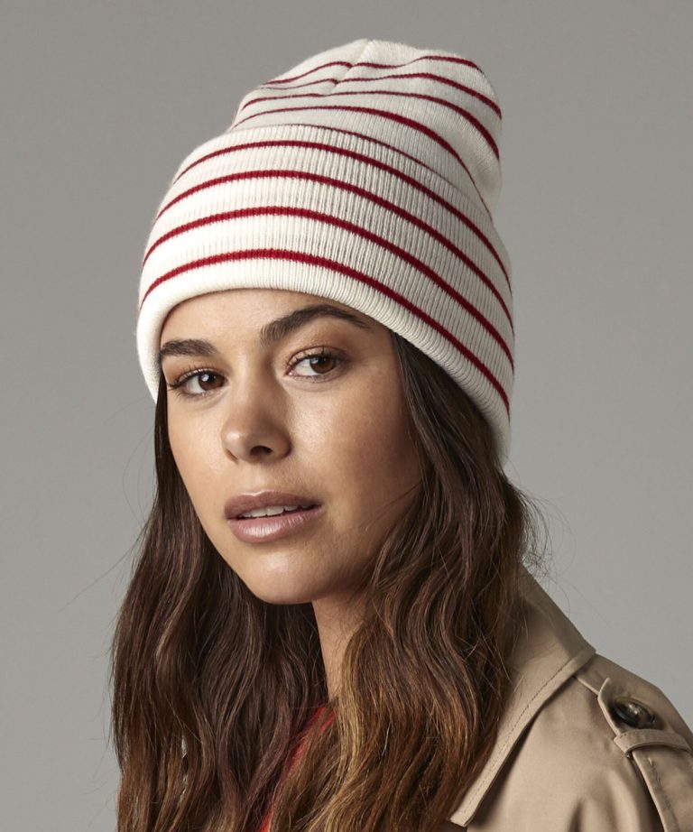 Alternative view of Beechfield - Original Deep - Cuffed Striped Beanie BC39R