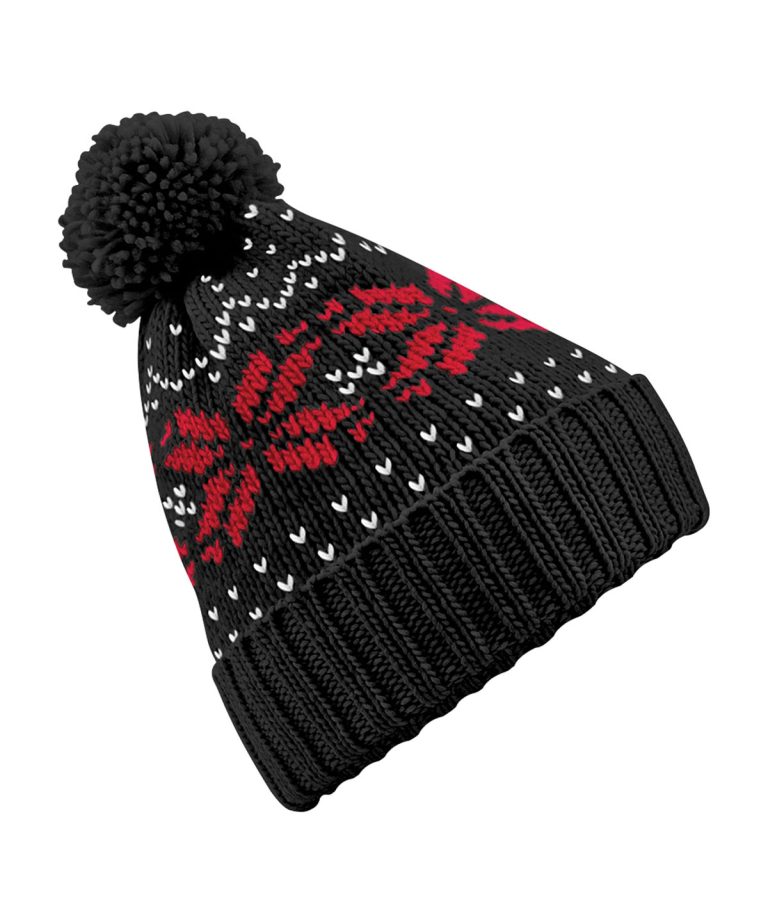 Alternative view of Beechfield - Fair Isle Snowstar Beanie BC456