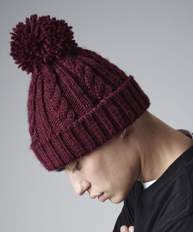 Beechfield - Cable Knit Melange Beanie BC480