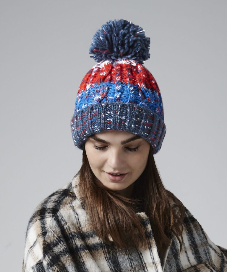 Beechfield - Corkscrew Pom Pom Beanie BC486
