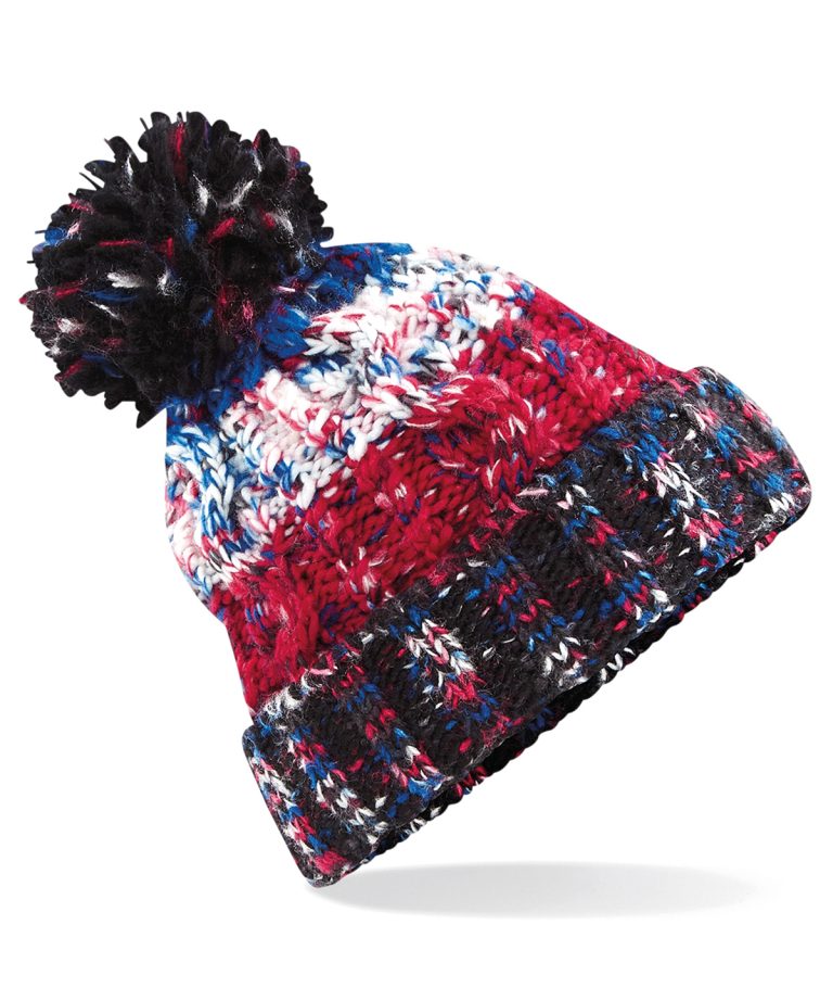 Beechfield &#8211; Corkscrew Pom Pom Beanie BC486, Vivid Promotion Workwear