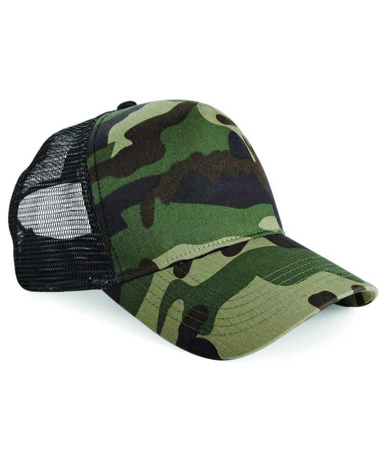 Beechfield &#8211; Camo Snapback Trucker BC694, Vivid Promotion Workwear