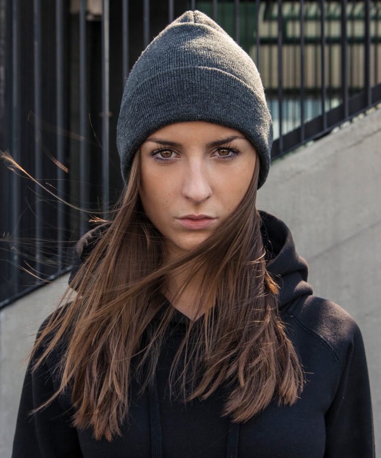 Alternative view of Build Your Brand - Heavy Knit Beanie BY001