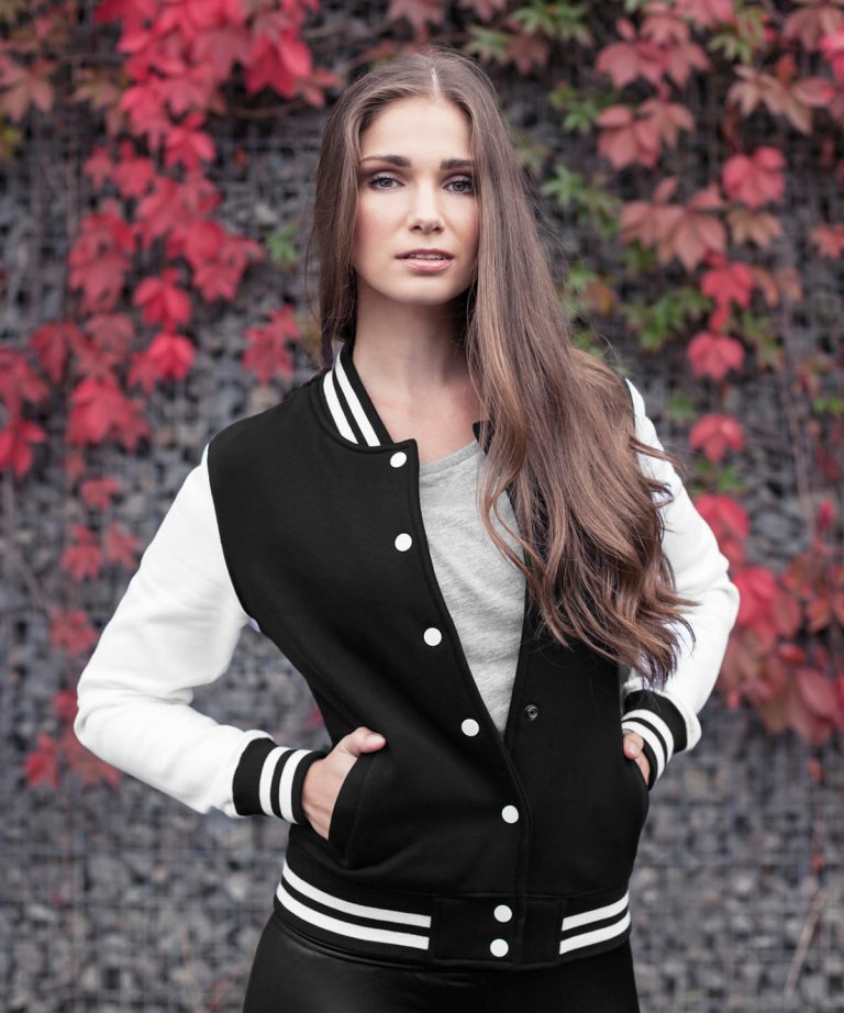 Build Your Brand &#8211; Womens Sweat College Jacket BY027, Vivid Promotion Workwear