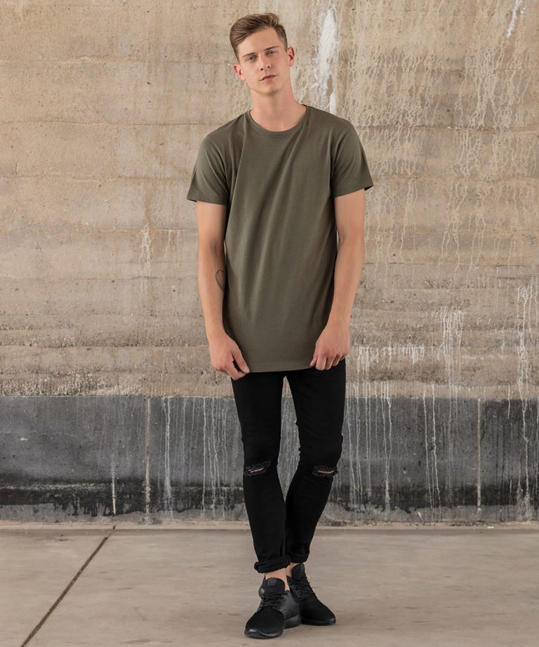 Build Your Brand &#8211; Shaped Long Tee BY028, Vivid Promotion Workwear