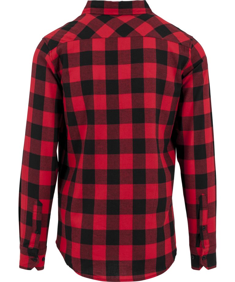 Build Your Brand &#8211; Checked Flannel Shirt BY031, Vivid Promotion Workwear