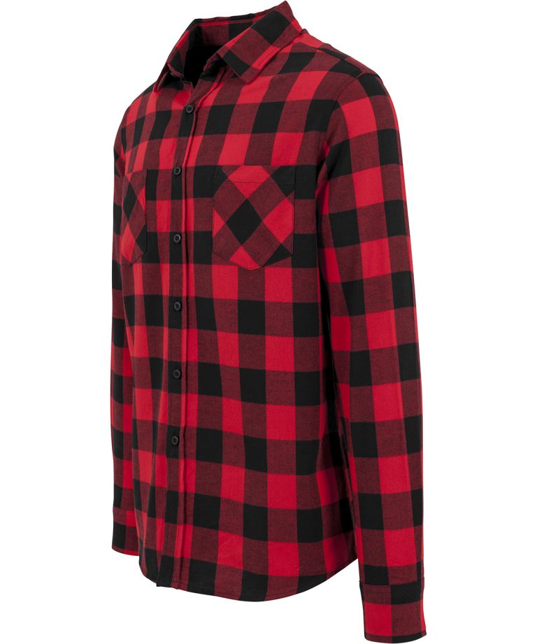 Build Your Brand &#8211; Checked Flannel Shirt BY031, Vivid Promotion Workwear