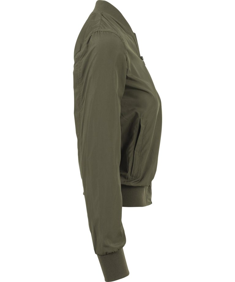 Build Your Brand &#8211; Womens Nylon Bomber Jacket BY044, Vivid Promotion Workwear