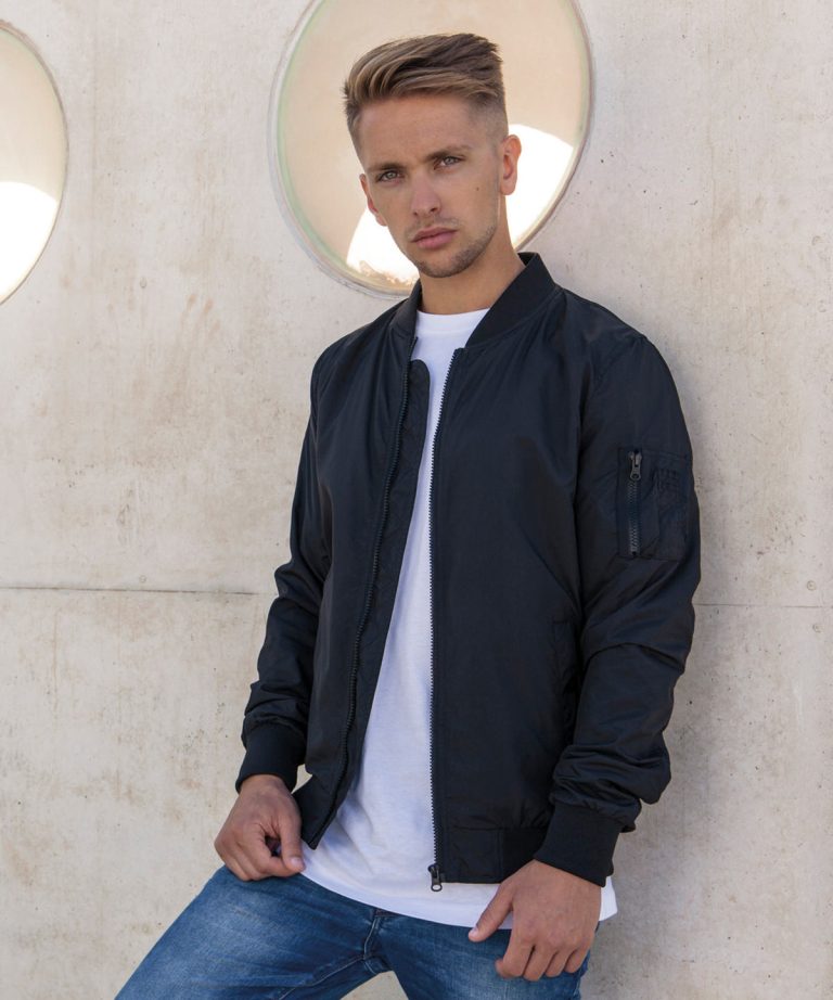 Build Your Brand - Nylon Bomber Jacket BY045