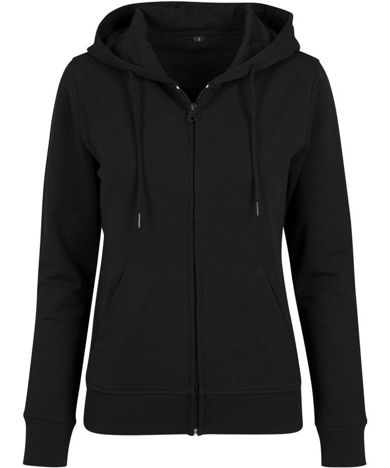 Build Your Brand &#8211; Womens Terry Zip Hoodie BY069, Vivid Promotion Workwear