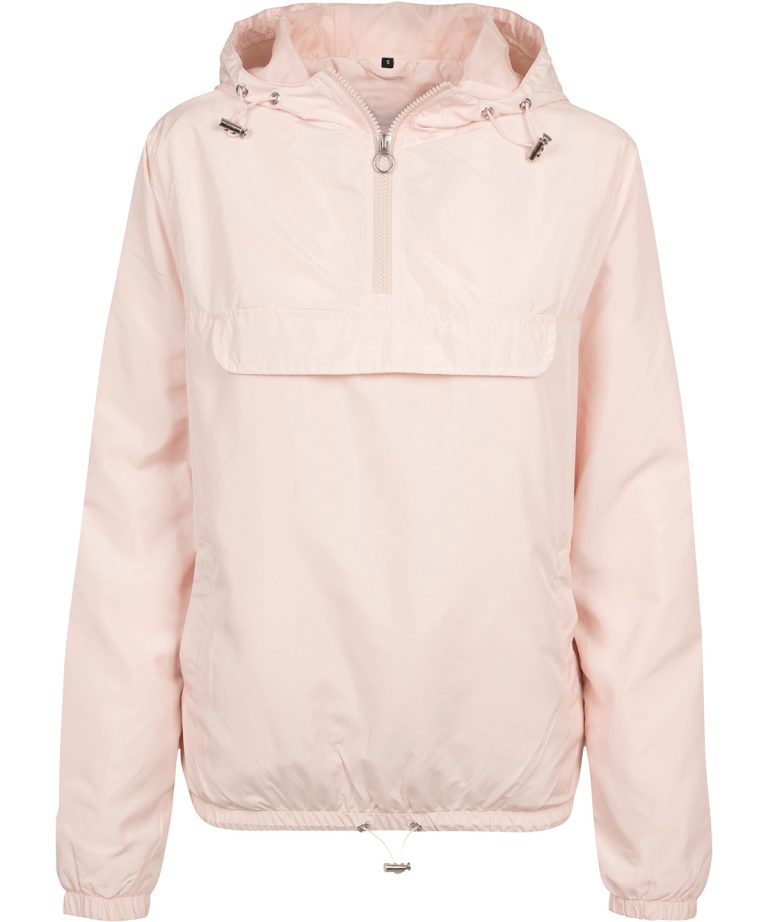 Build Your Brand &#8211; Womens Basic Pullover Jacket BY095, Vivid Promotion Workwear