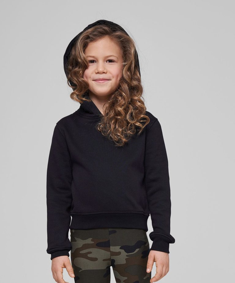 Build Your Brand &#8211; Girls Cropped Sweat Hoodie BY113, Vivid Promotion Workwear
