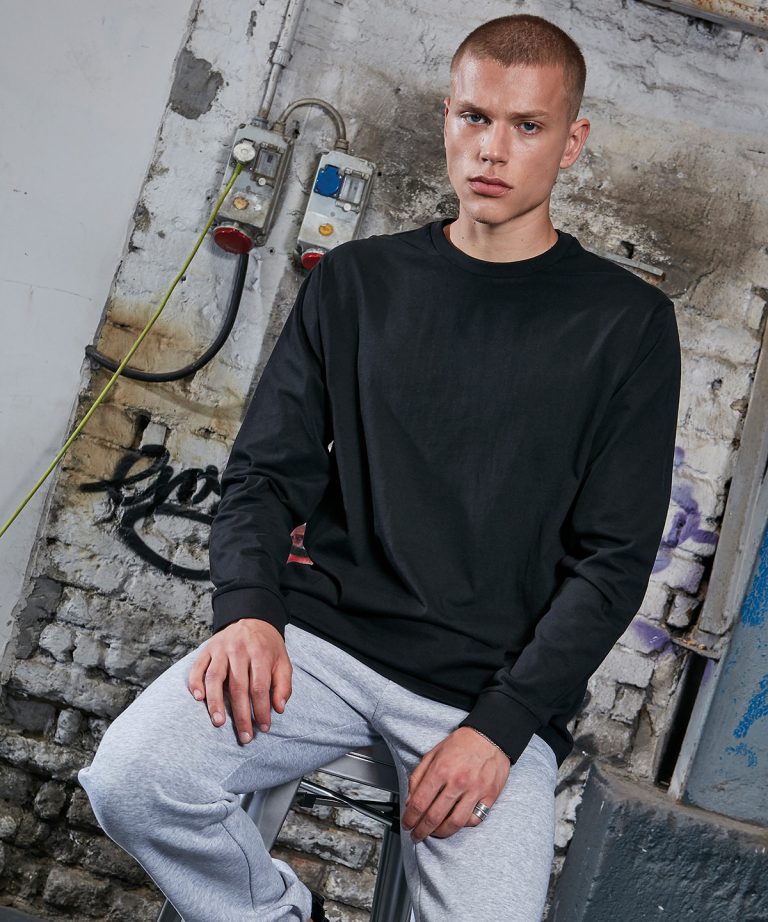 Alternative view of Build Your Brand - Organic Long Sleeve With Cuff Rib BY150