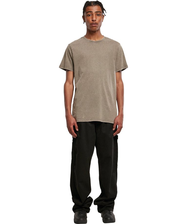 Build Your Brand - Acid Washed Round Neck Tee BY190