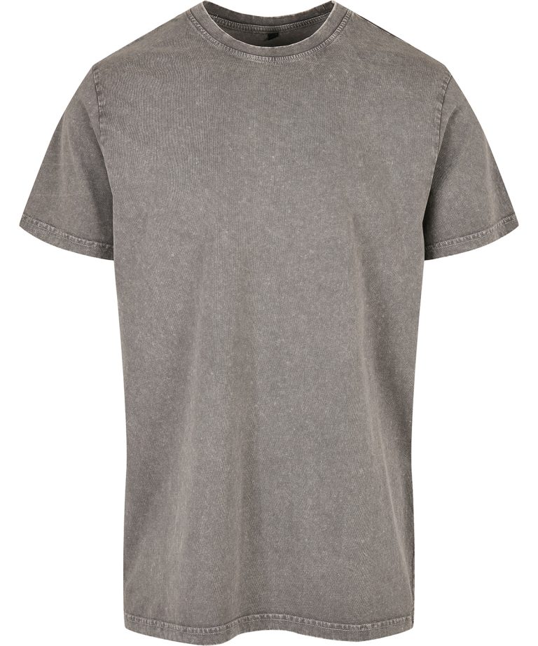 Build Your Brand &#8211; Acid Washed Round Neck Tee BY190, Vivid Promotion Workwear