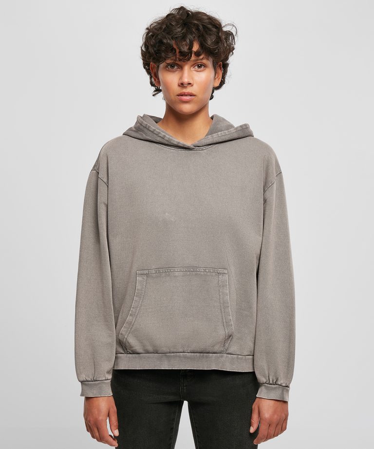 Build Your Brand - Womens Acid Washed Oversized Hoodie BY194