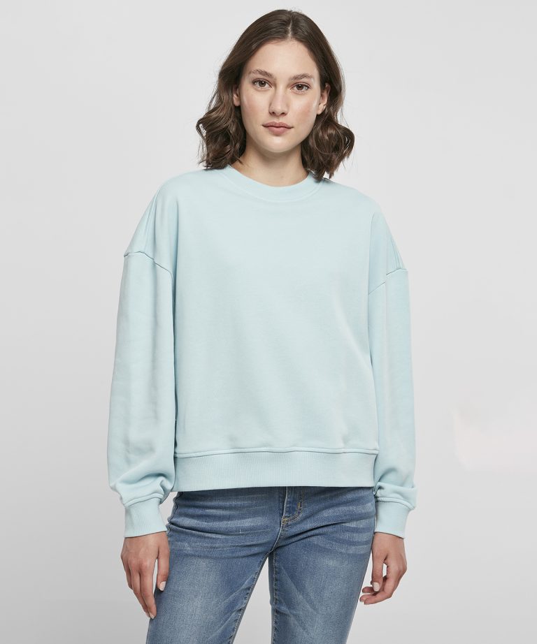 Build Your Brand - Womens Oversized Crew Neck Sweatshirt BY212
