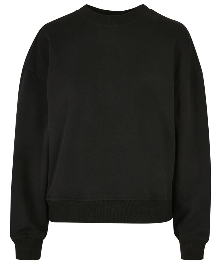 Build Your Brand &#8211; Womens Oversized Crew Neck Sweatshirt BY212, Vivid Promotion Workwear