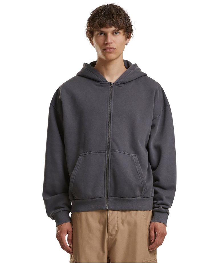 Build Your Brand &#8211; Vintage Heavy Zip Hoodie BY295, Vivid Promotion Workwear