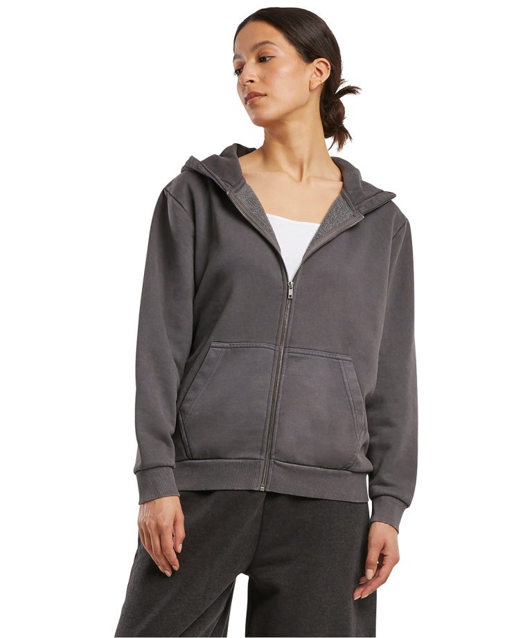Alternative view of Build Your Brand - Womens Vintage Heavy Zip Hoodie BY299