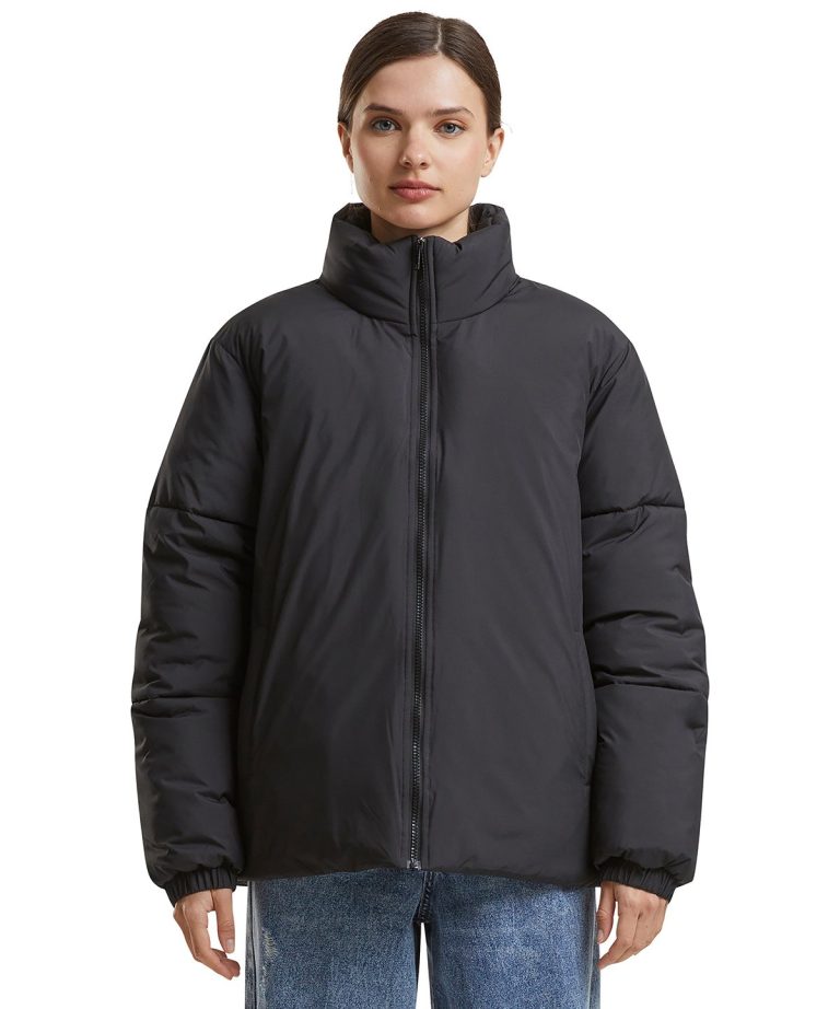 Build Your Brand &#8211; Womens Loose Puffer Jacket BY383, Vivid Promotion Workwear