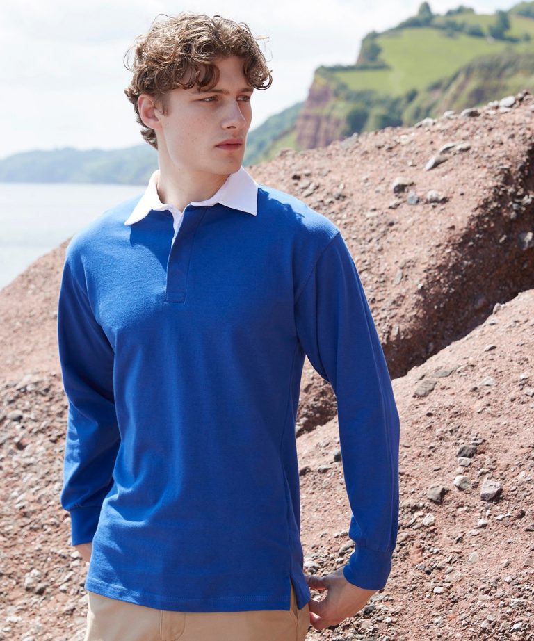 Front Row - Long Sleeve Plain Rugby Shirt FR100