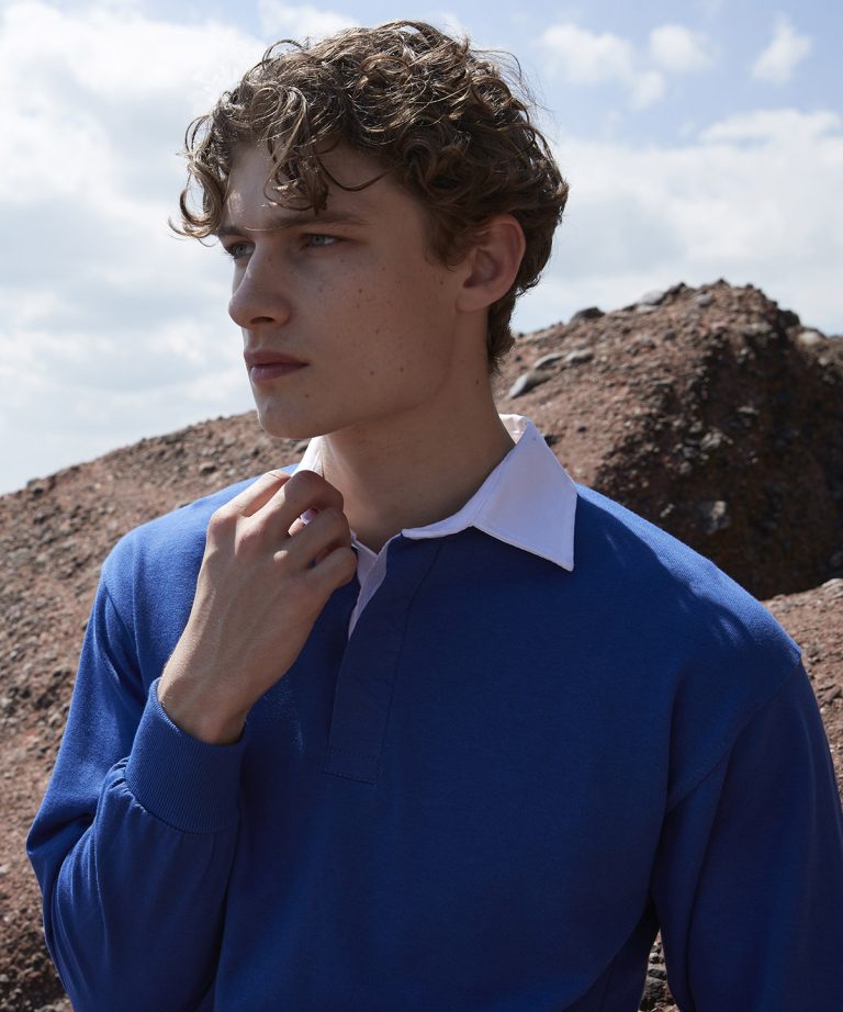 Front Row &#8211; Long Sleeve Plain Rugby Shirt FR100, Vivid Promotion Workwear