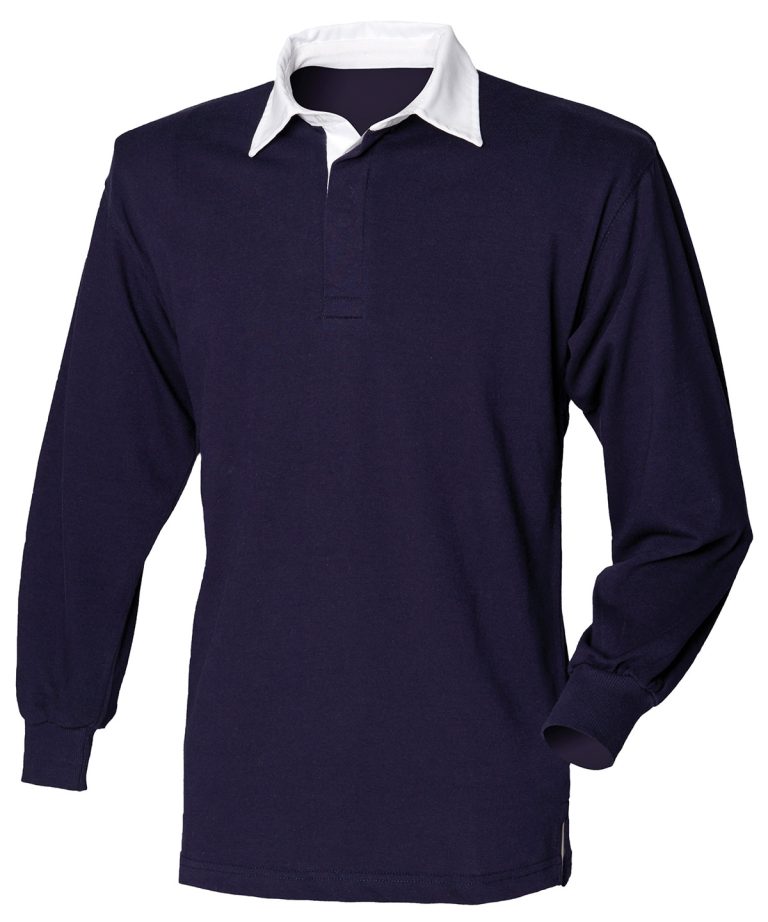 Front Row &#8211; Long Sleeve Plain Rugby Shirt FR100, Vivid Promotion Workwear