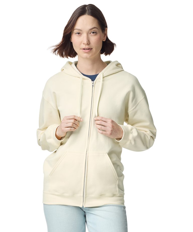 Alternative view of Gildan - Softstyle Midweight Fleece Adult Full - Zip Hooded Sweatshirt GD068