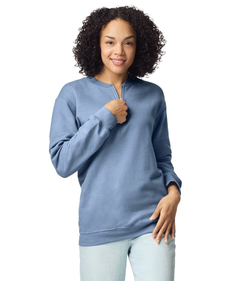 Gildan &#8211; Softstyle Midweight Adult Fleece 1| 4 &#8211; Zip Sweatshirt GD069, Vivid Promotion Workwear