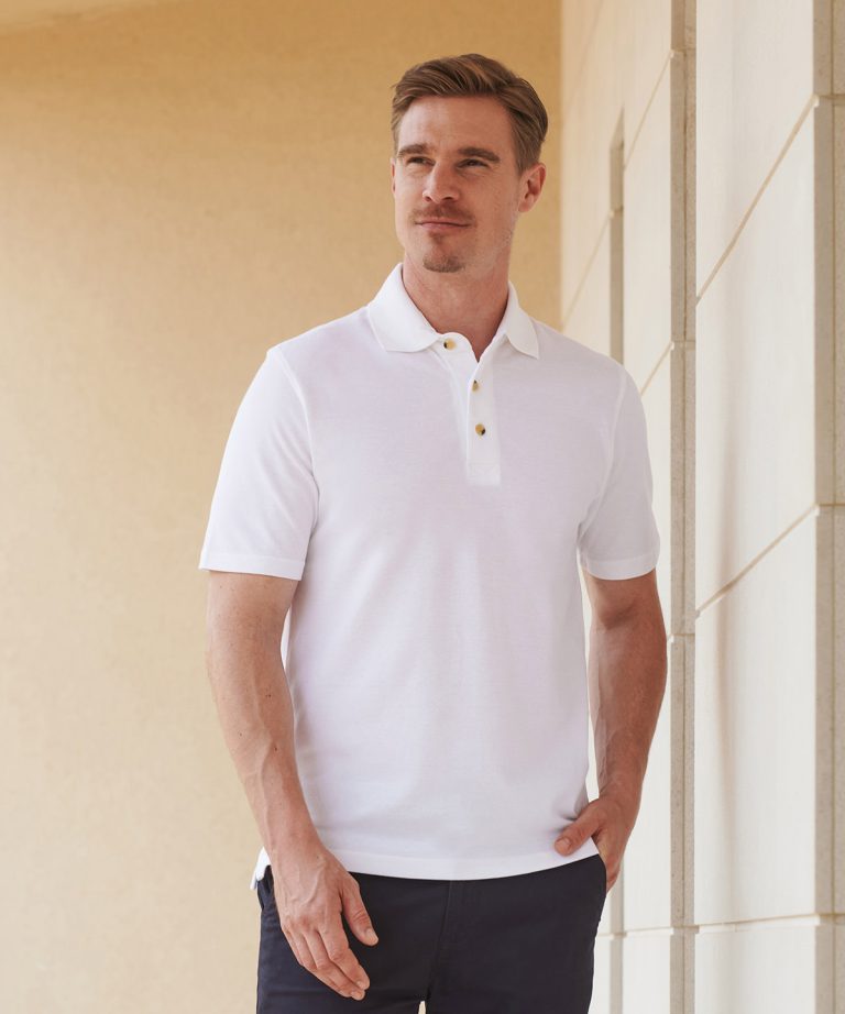 Henbury - Classic Cotton Piqu Polo With Stand Up Collar HB100