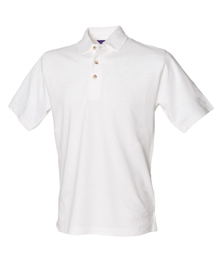 Alternative view of Henbury - Classic Cotton Piqu Polo With Stand Up Collar HB100
