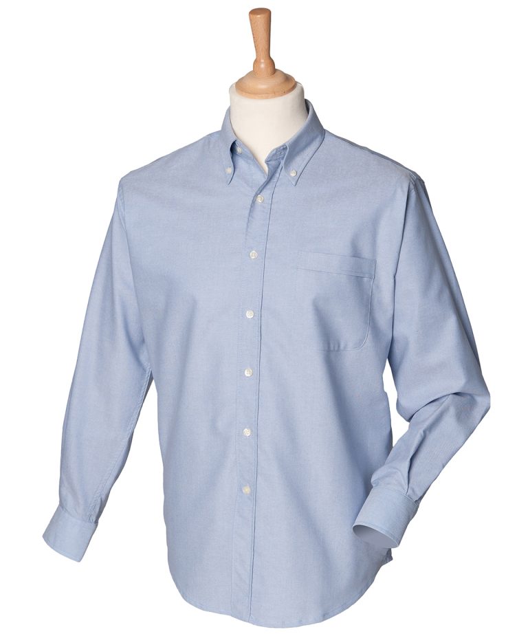 Alternative view of Henbury - Long Sleeve Classic Oxford Shirt HB510