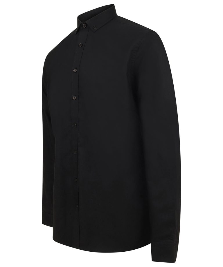 Henbury &#8211; Modern Long Sleeve Oxford Shirt HB512, Vivid Promotion Workwear