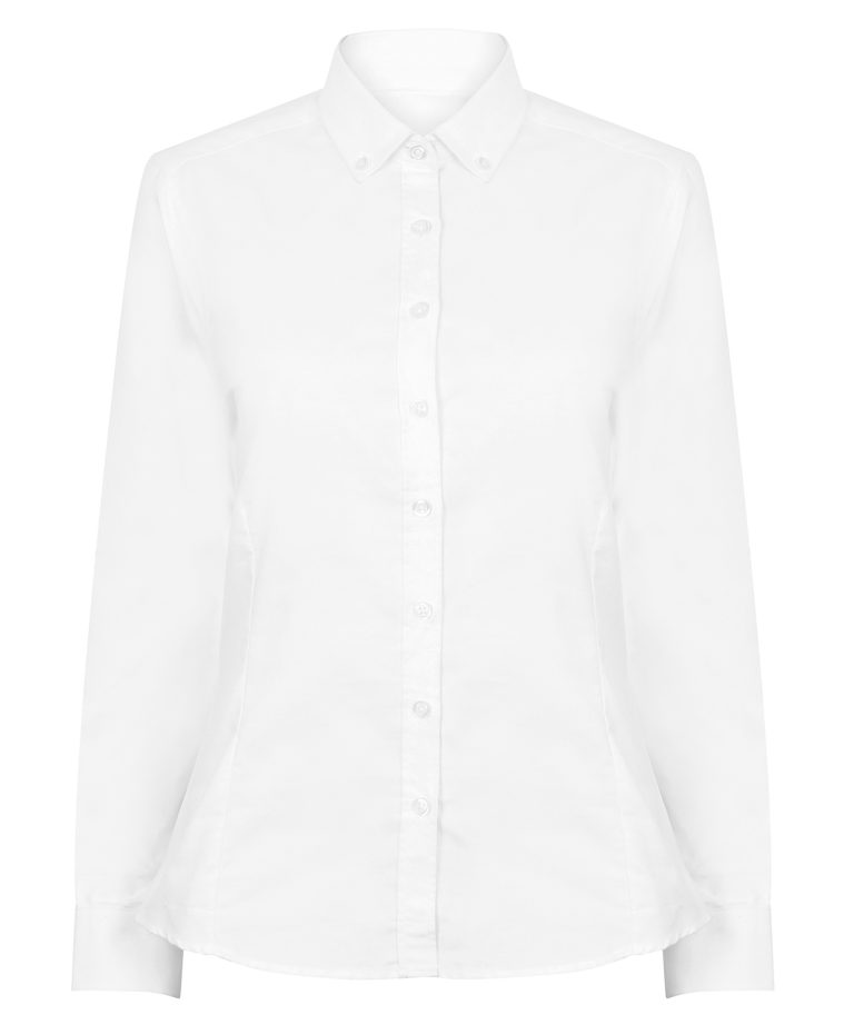 Alternative view of Henbury - Womens Modern Long Sleeve Oxford Shirt HB513