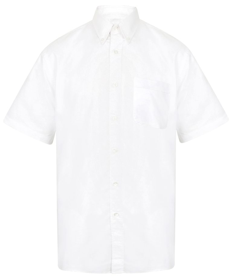 Alternative view of Henbury - Short Sleeve Classic Oxford Shirt HB515