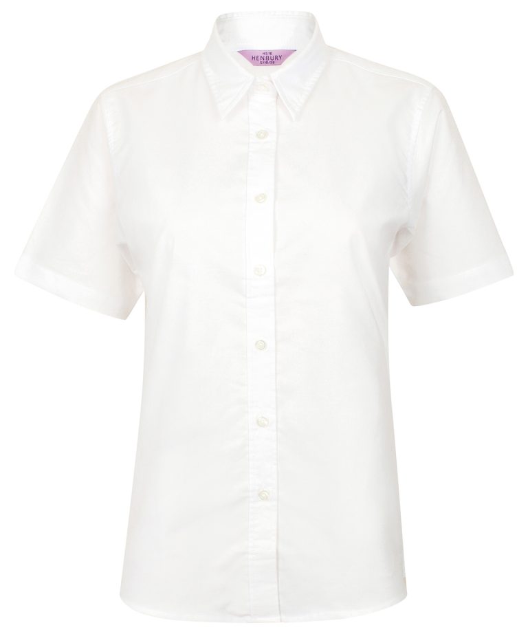 Alternative view of Henbury - Womens Short Sleeve Classic Oxford Shirt HB516